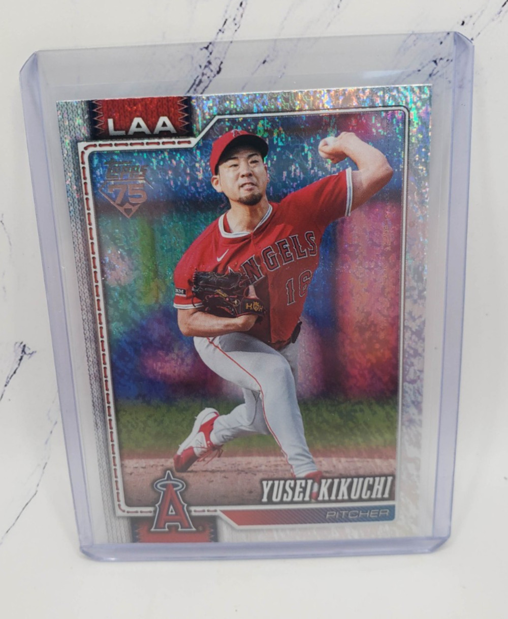 Yusei Kikuchi 2026 Topps #173 Sandglitter Los Angeles Angels